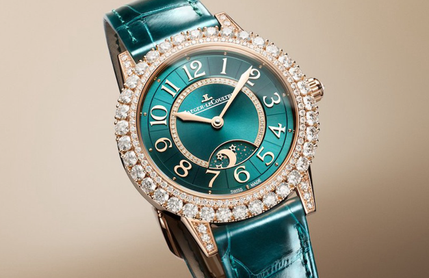 积家推出约会系列日夜显示珠宝绿盘腕表